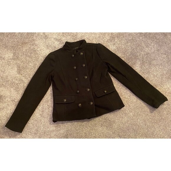 Talbots Black Double-Breasted Jacket Blazer Size 2 - Picture 1 of 9